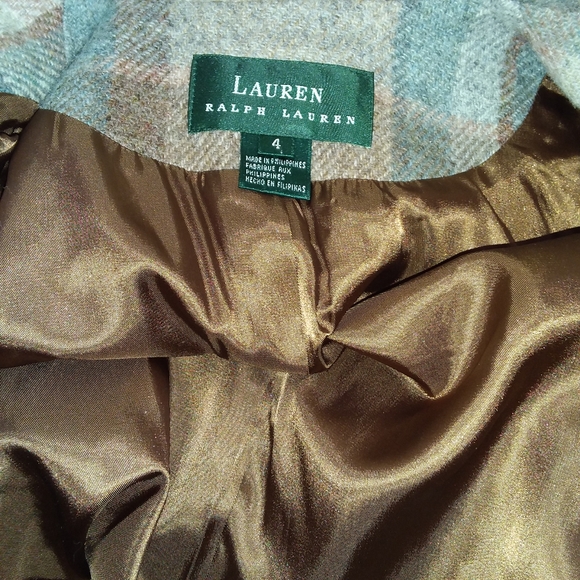 Vintage Ralph Lauren wool plaid safari riding jacket blazer 4 - Picture 6 of 6